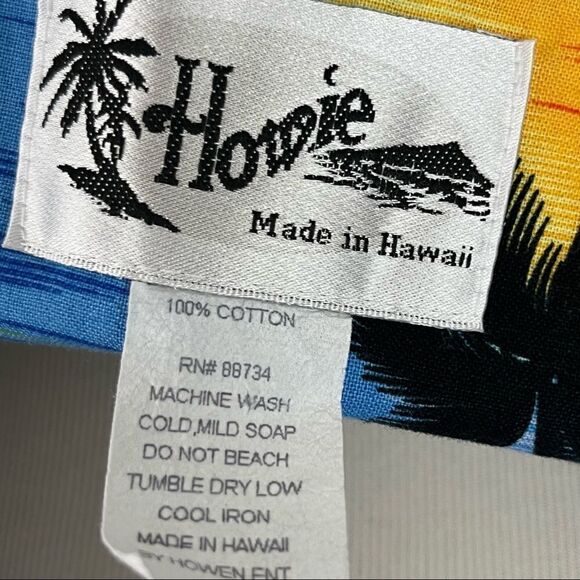 Vintage Howie Hawaiian Sunset Cotton Shirt L - Picture 5 of 5